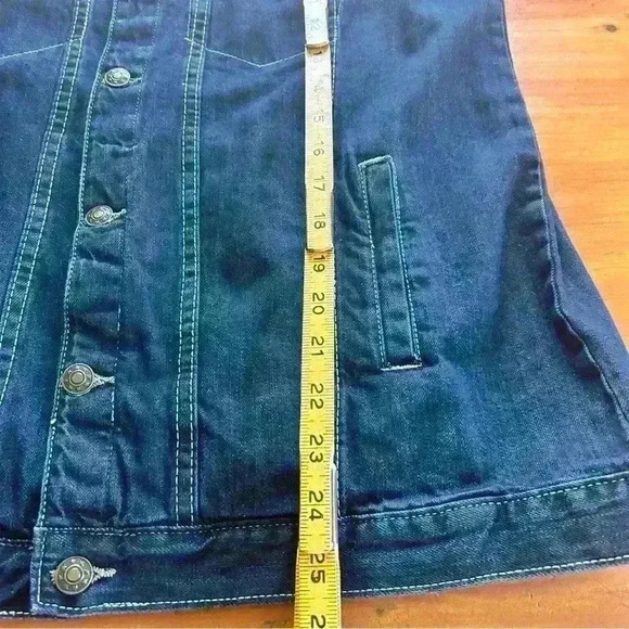 Country Store Plaid Flannel Denim Jacket Classic Trucker Style, Women’s Medium - Picture 12 of 13